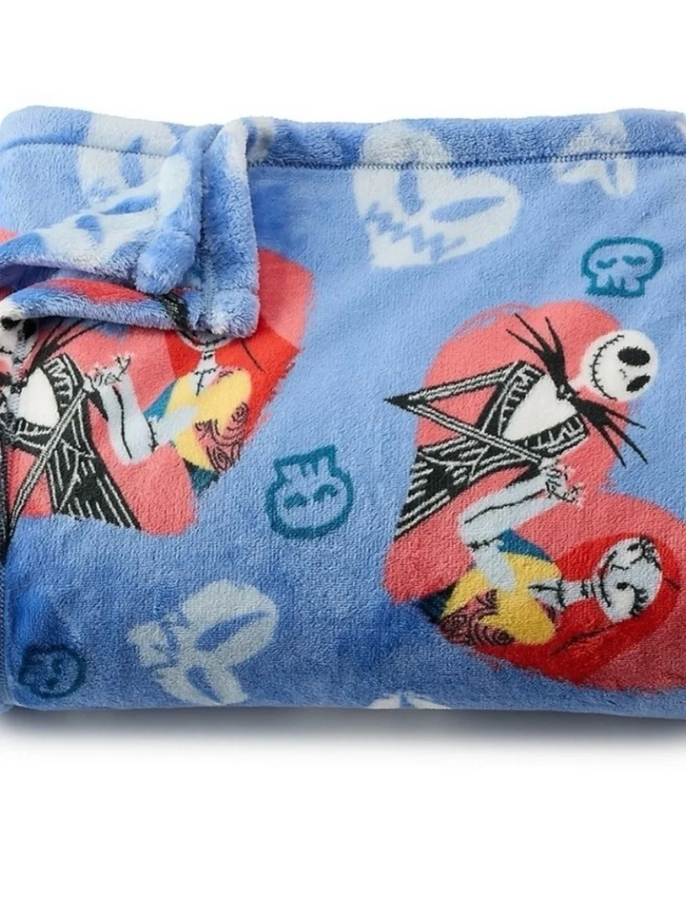 Disney NBC Jack & Sally Valentine’s Day Plush Throw Blanket - 50” x 60”